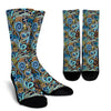 Compass Pattern Print Unisex Crew Socks-grizzshop