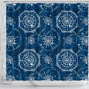 Compass Print Pattern Bathroom Shower Curtain-grizzshop