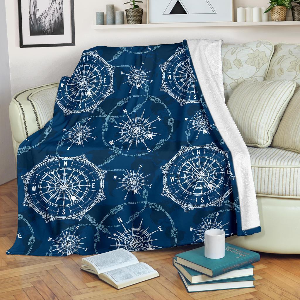 Compass Print Pattern Blanket-grizzshop