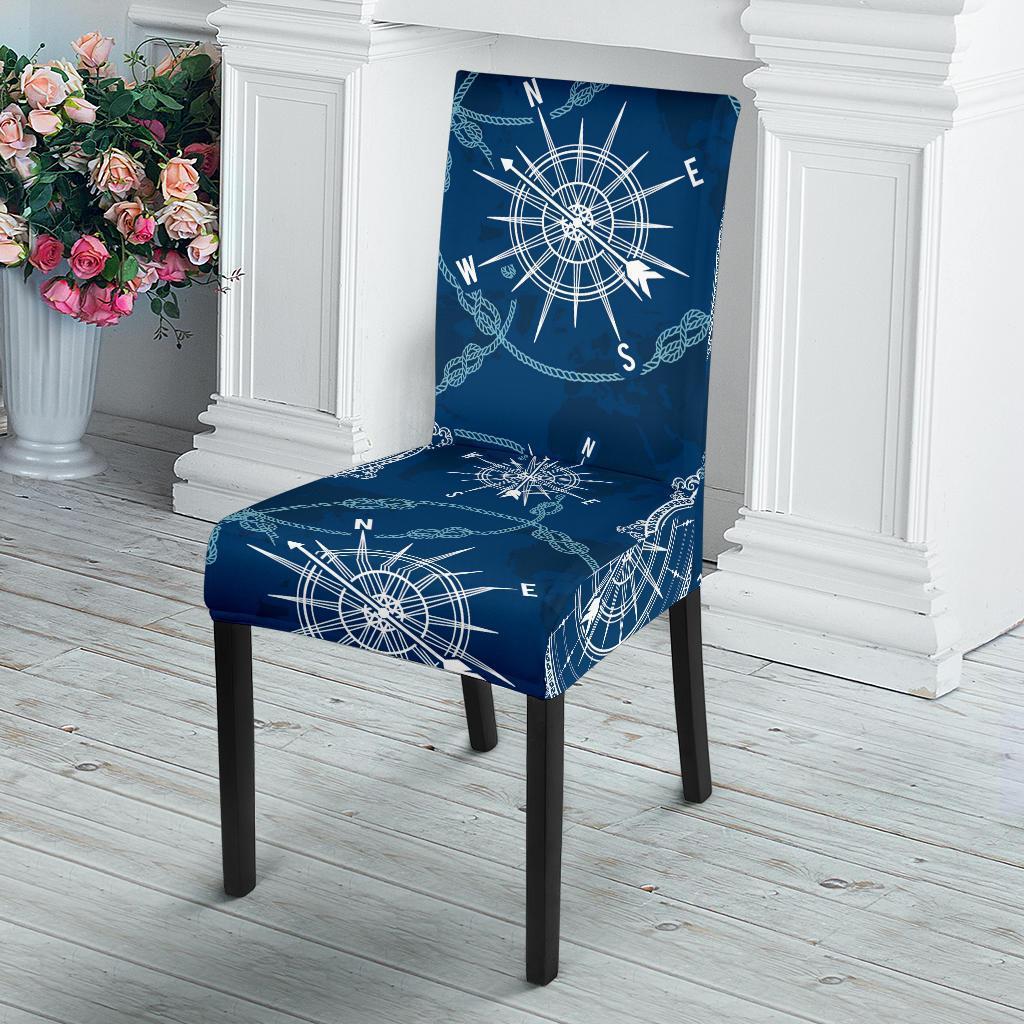 Compass Print Pattern Chair Cover-grizzshop