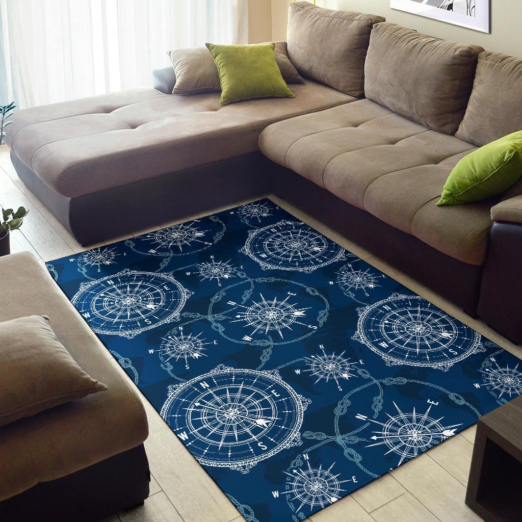 Compass Print Pattern Floor Mat-grizzshop