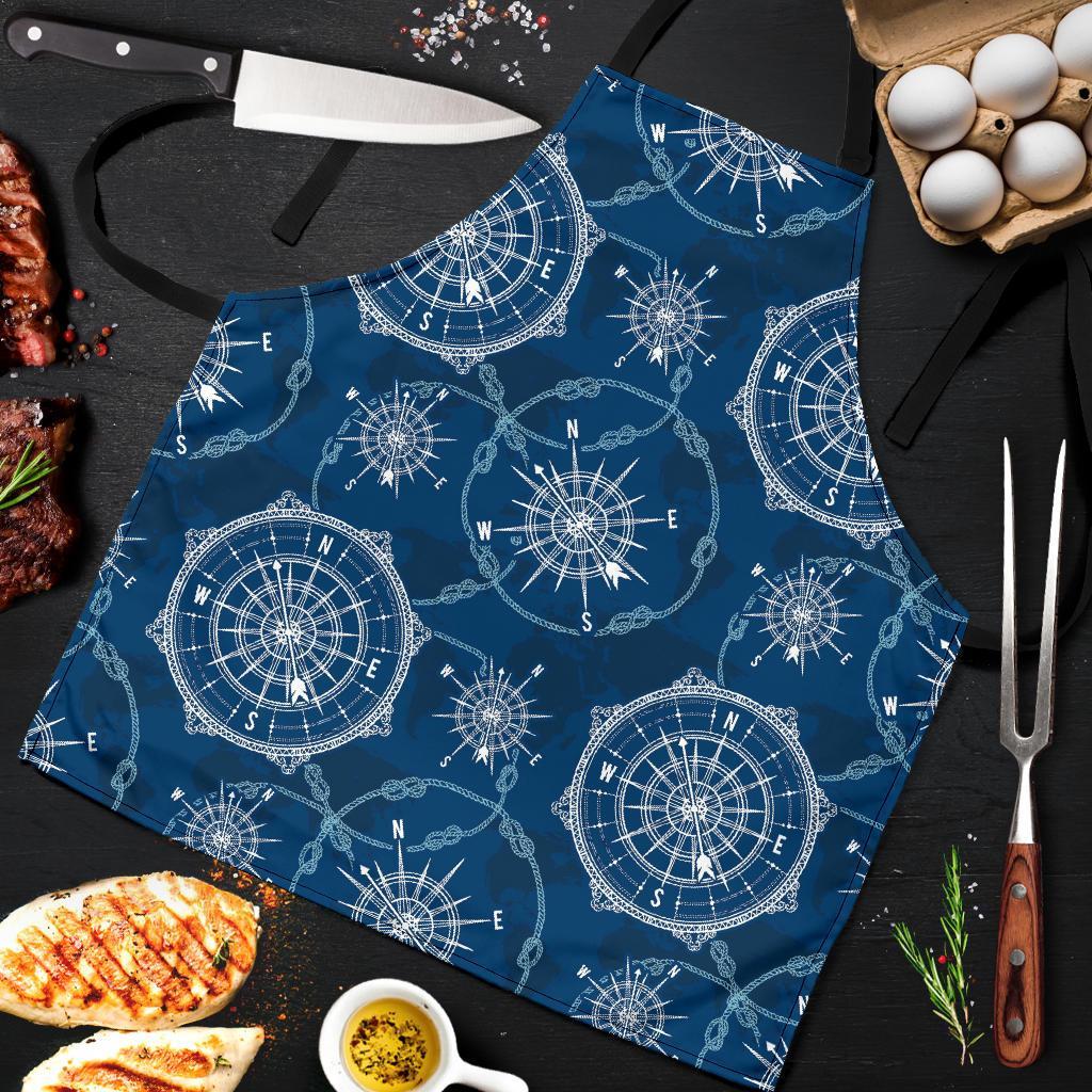 Compass Print Pattern Men's Apron-grizzshop