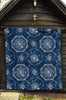 Compass Print Pattern Quilt-grizzshop