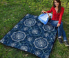 Compass Print Pattern Quilt-grizzshop