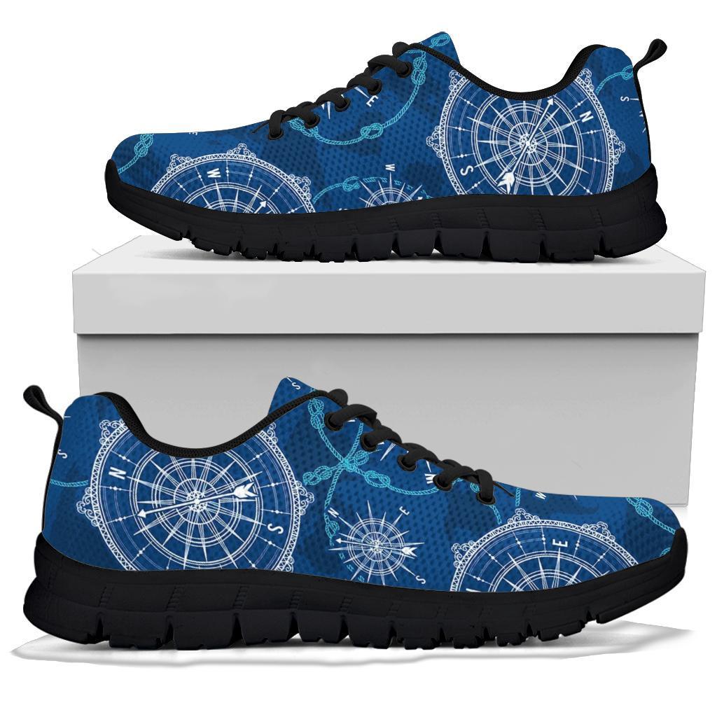 Compass Print Pattern Sneaker Shoes For Men Women-grizzshop