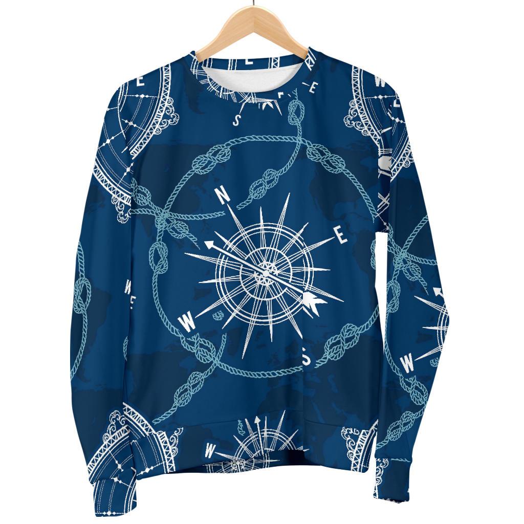 Compass Print Pattern Women's Sweatshirt-grizzshop