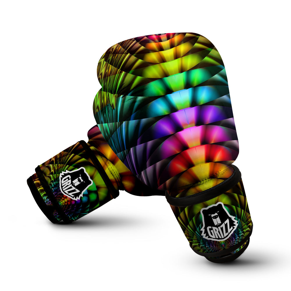 Computer Generated Colorful Fractal Print Boxing Gloves-grizzshop