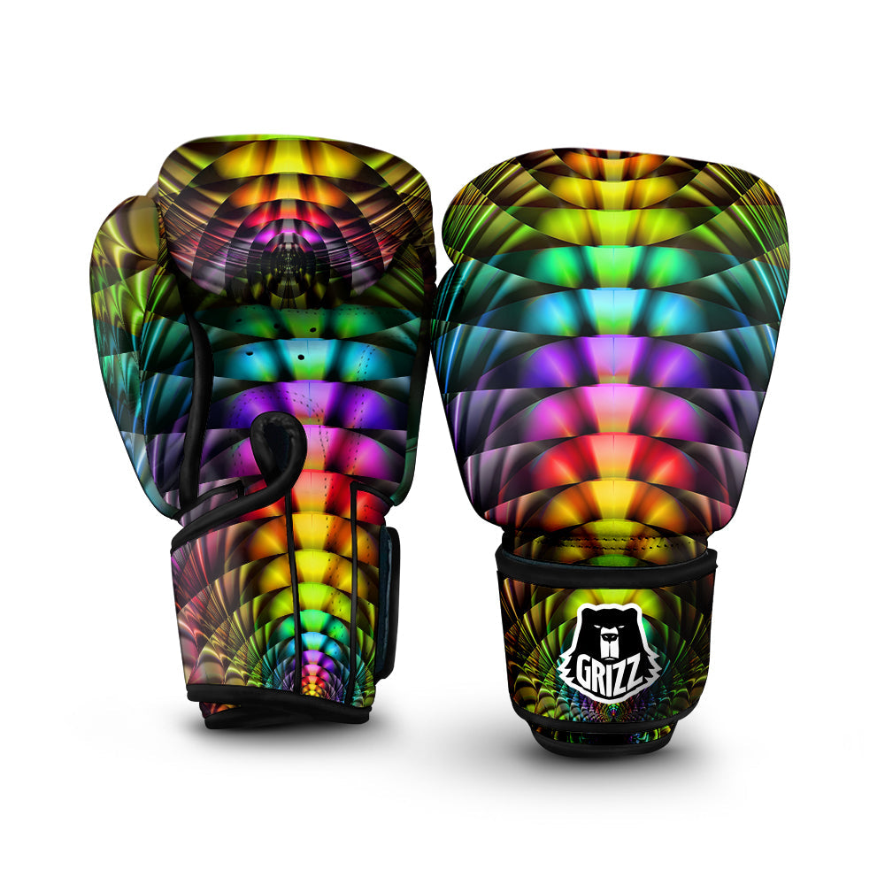 Computer Generated Colorful Fractal Print Boxing Gloves-grizzshop