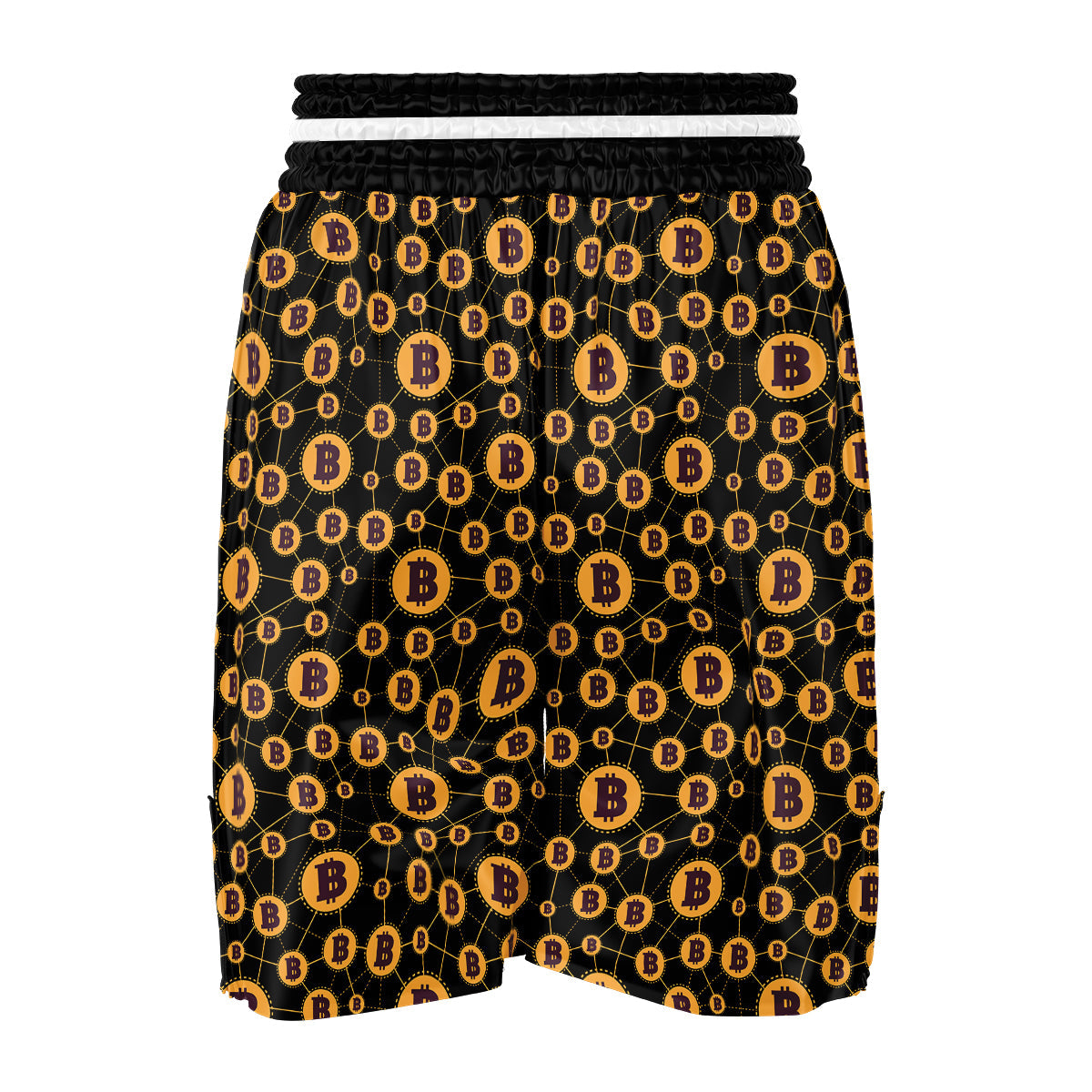 Connection Bitcoin Print Pattern Boxing Shorts-grizzshop