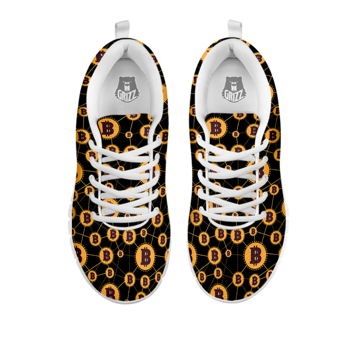 Connection Bitcoin Print Pattern White Sneaker-grizzshop