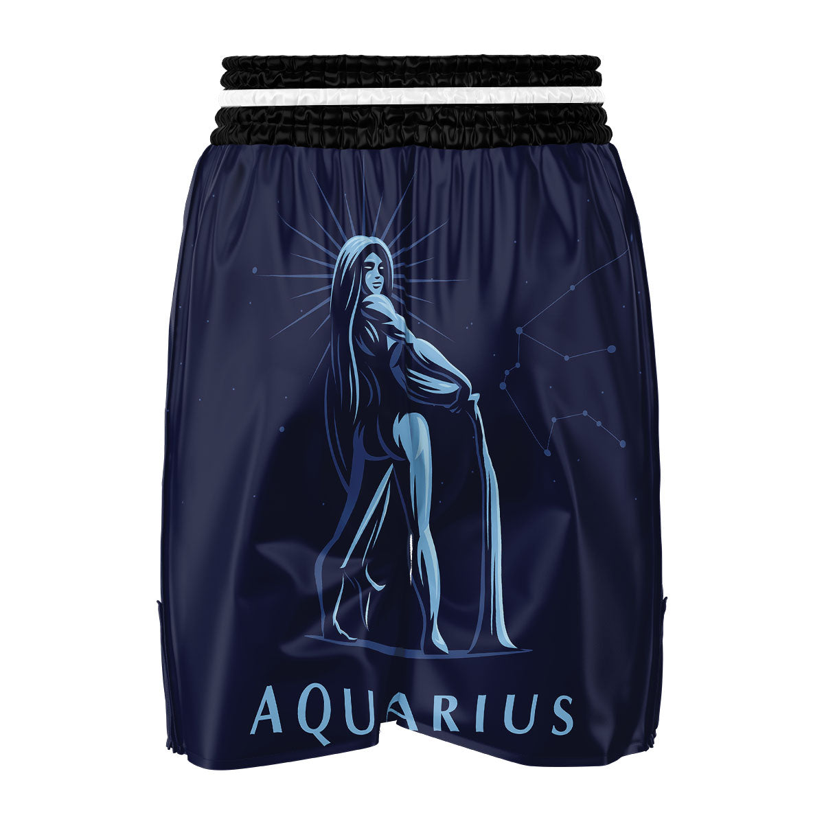 Constellation Aquarius Print Boxing Shorts-grizzshop