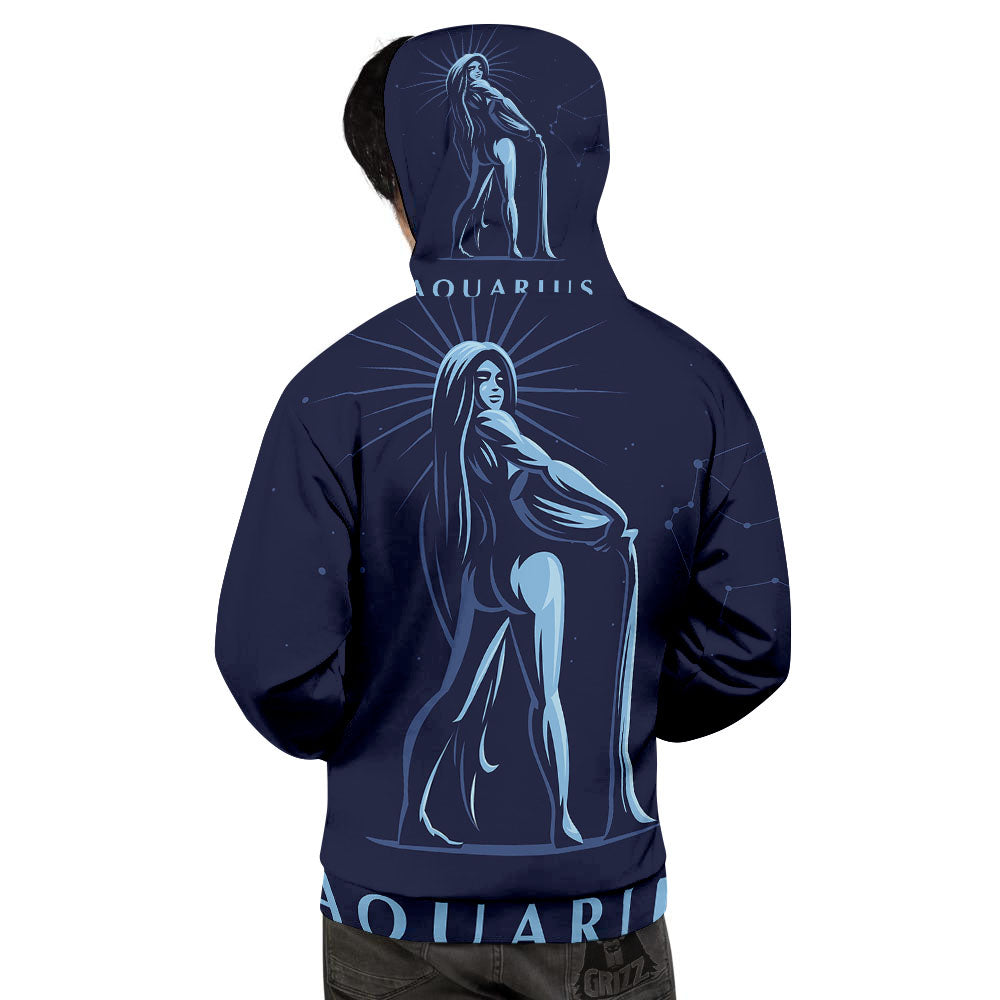 Constellation Aquarius Print Men's Hoodie-grizzshop