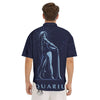 Constellation Aquarius Print Men's Short Sleeve Shirts-grizzshop