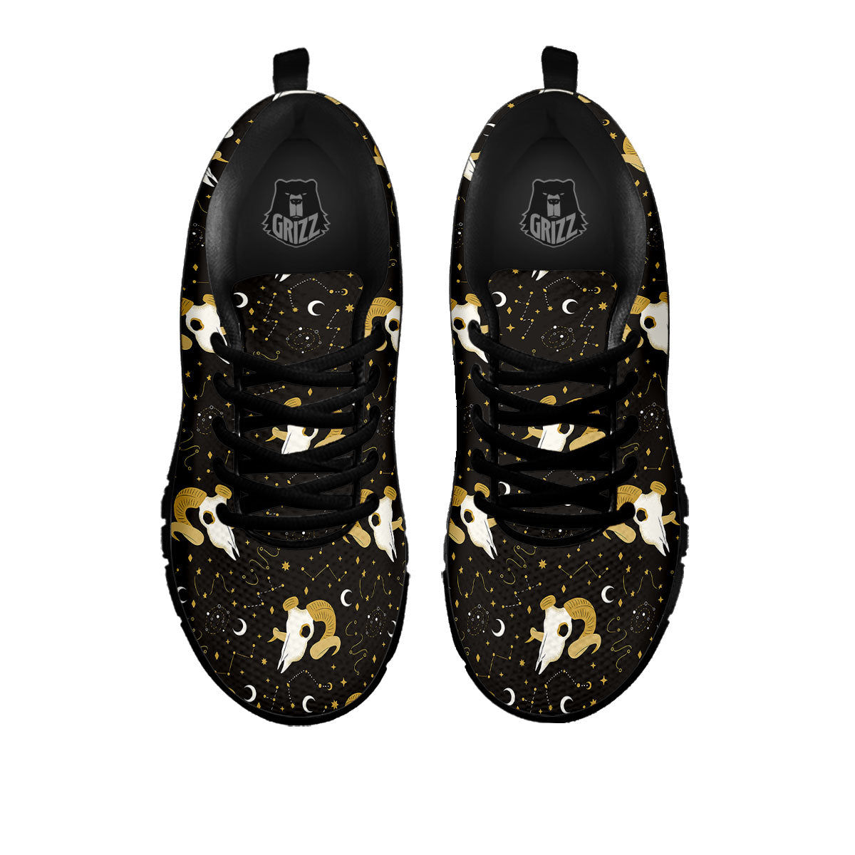 Constellation Aries Print Black Sneaker-grizzshop