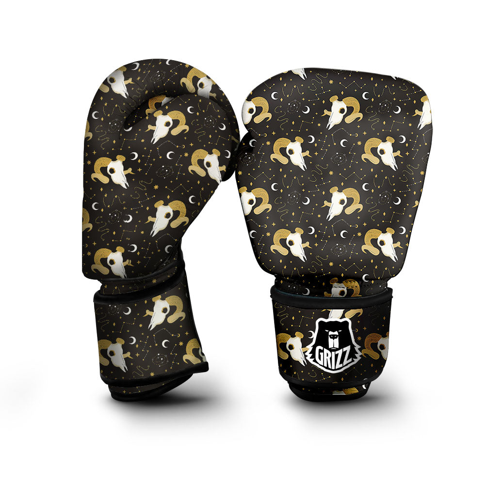 Constellation Aries Print Boxing Gloves-grizzshop
