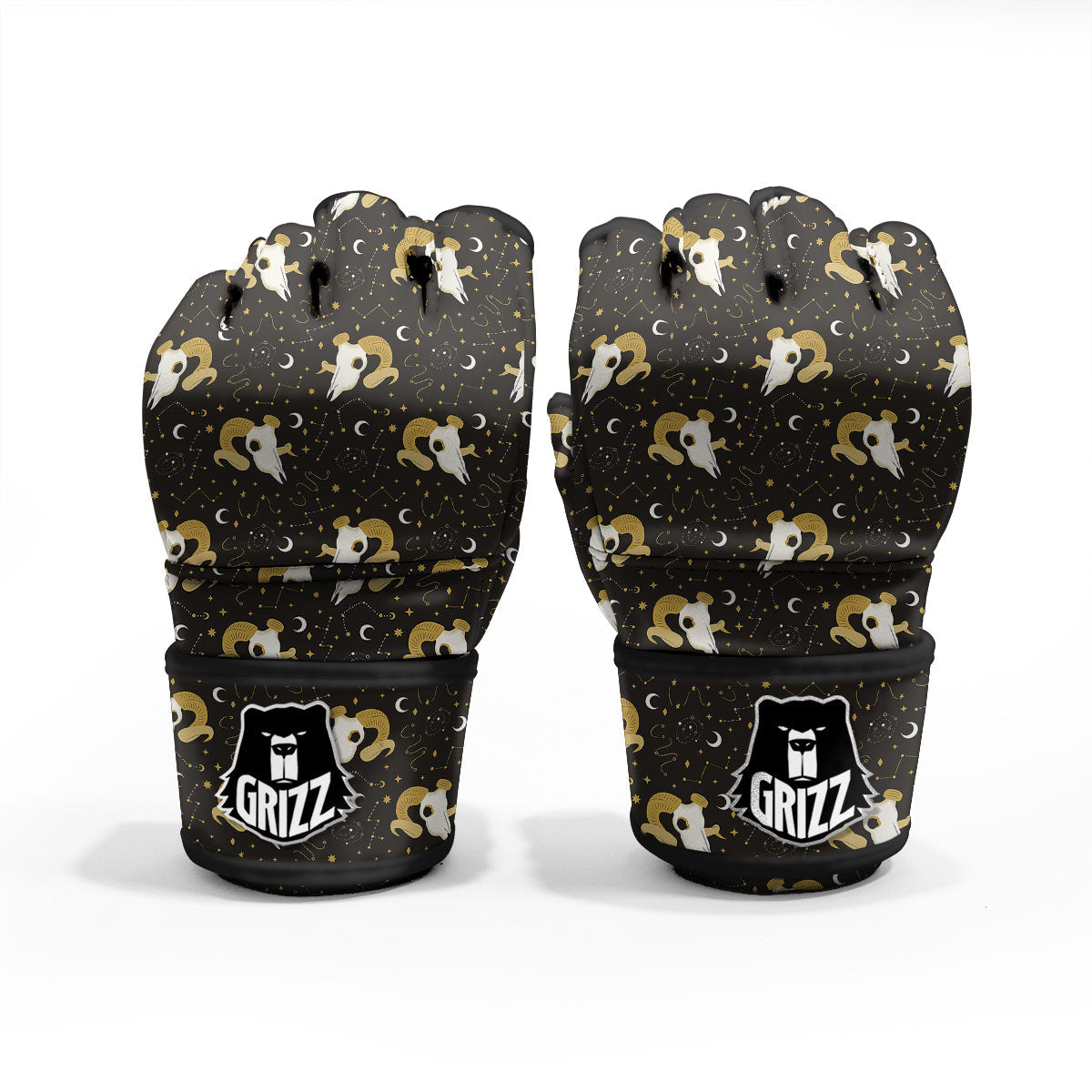 Constellation Aries Print MMA Gloves-grizzshop