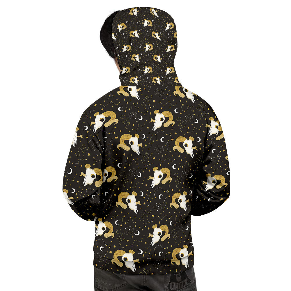Constellation Aries Print Men's Hoodie-grizzshop