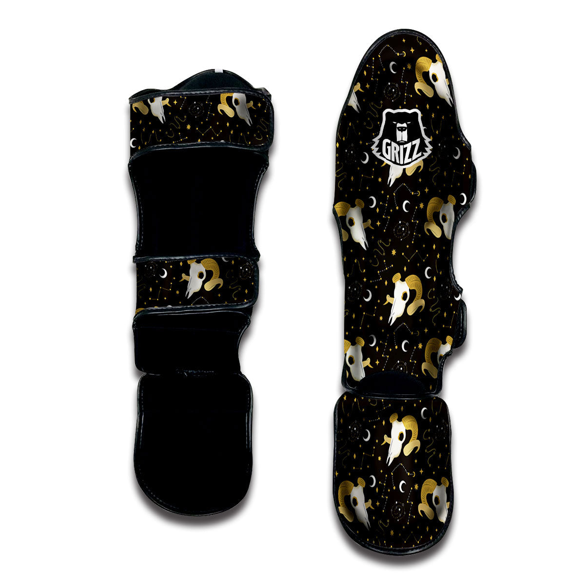 Constellation Aries Print Muay Thai Shin Guards-grizzshop