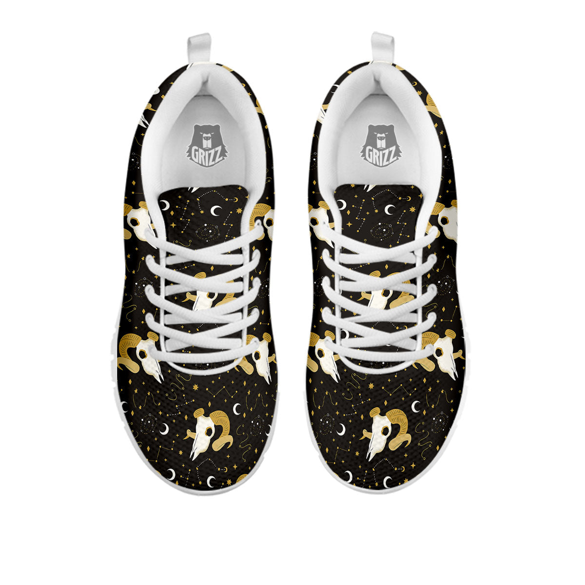 Constellation Aries Print White Sneaker-grizzshop
