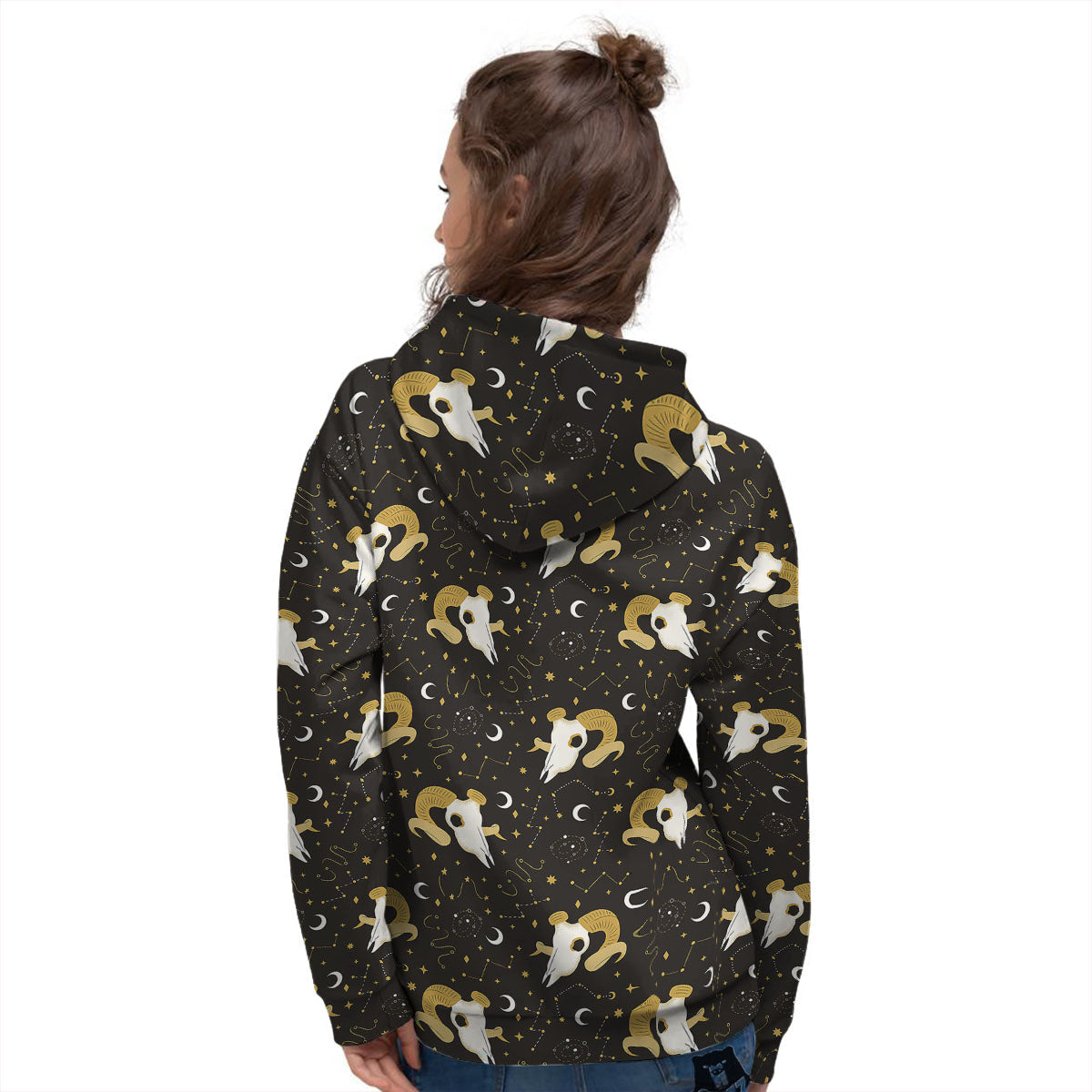 Constellation Aries Print Women's Hoodie-grizzshop