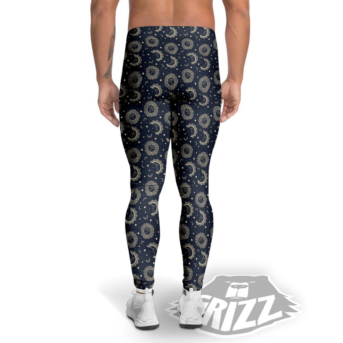 Constellation Bohemian Print Pattern Men's Leggings-grizzshop