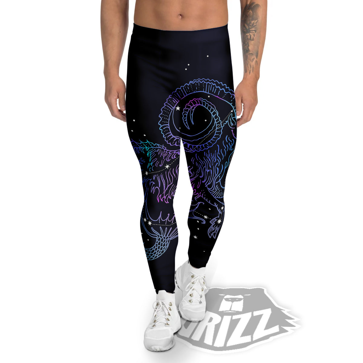 Constellation Capricorn Print Men's Leggings-grizzshop