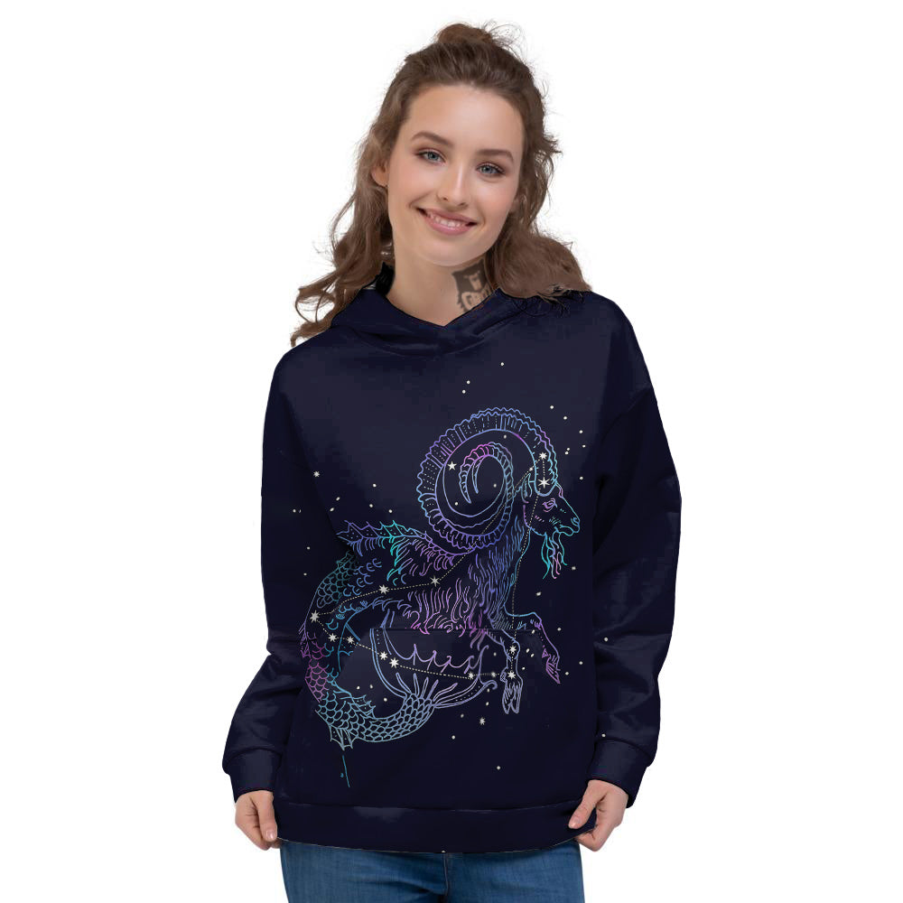 Constellation Capricorn Print Women's Hoodie-grizzshop