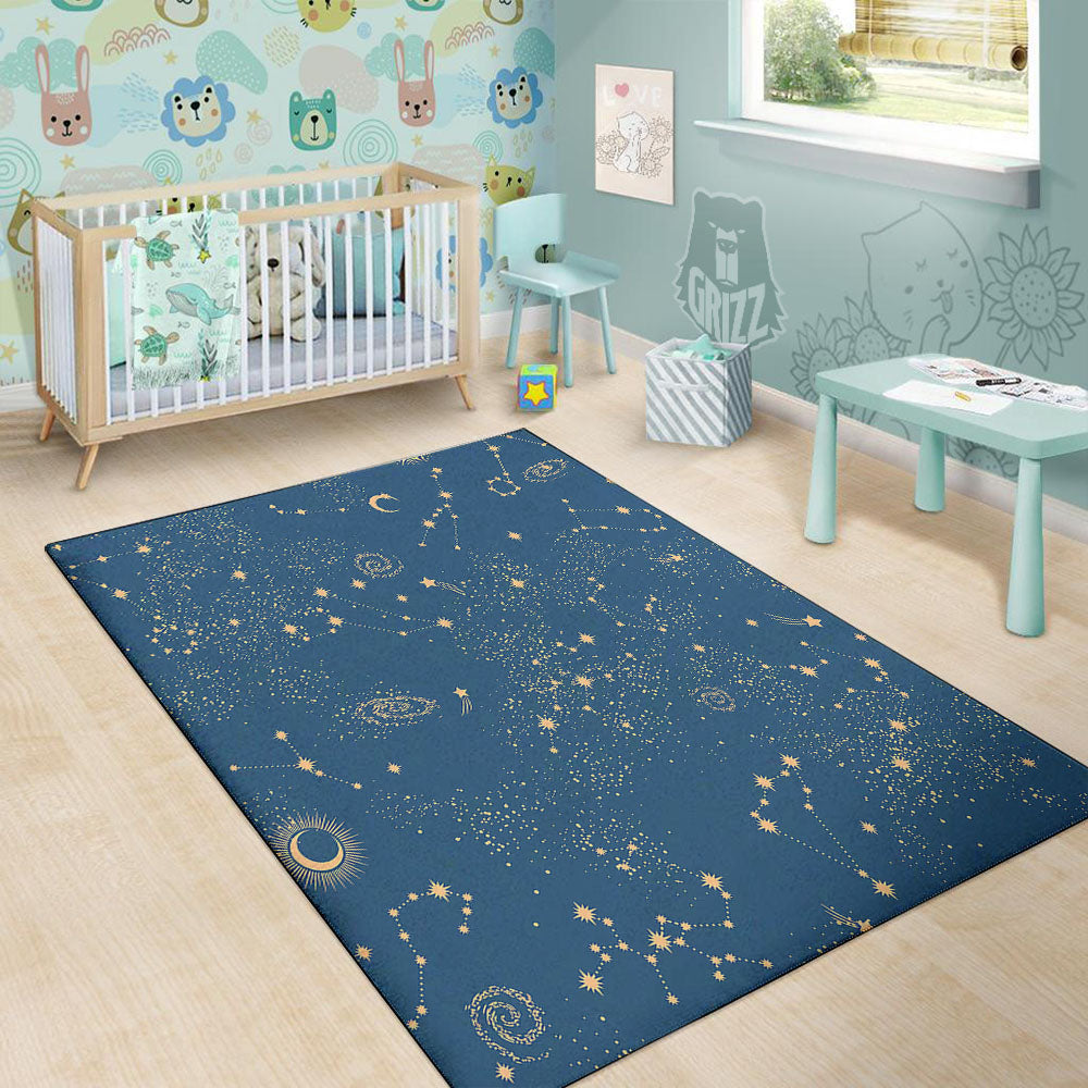Constellation Cosmic Print Pattern Floor Mat-grizzshop