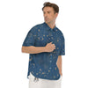 Constellation Cosmic Print Pattern Men's Short Sleeve Shirts-grizzshop