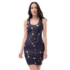 Constellation Galaxy Space Bodycon Dress-grizzshop