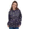 Constellation Galaxy Space Women's Hoodie-grizzshop