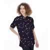 Constellation Galaxy Space Women's Short Sleeve Shirts-grizzshop