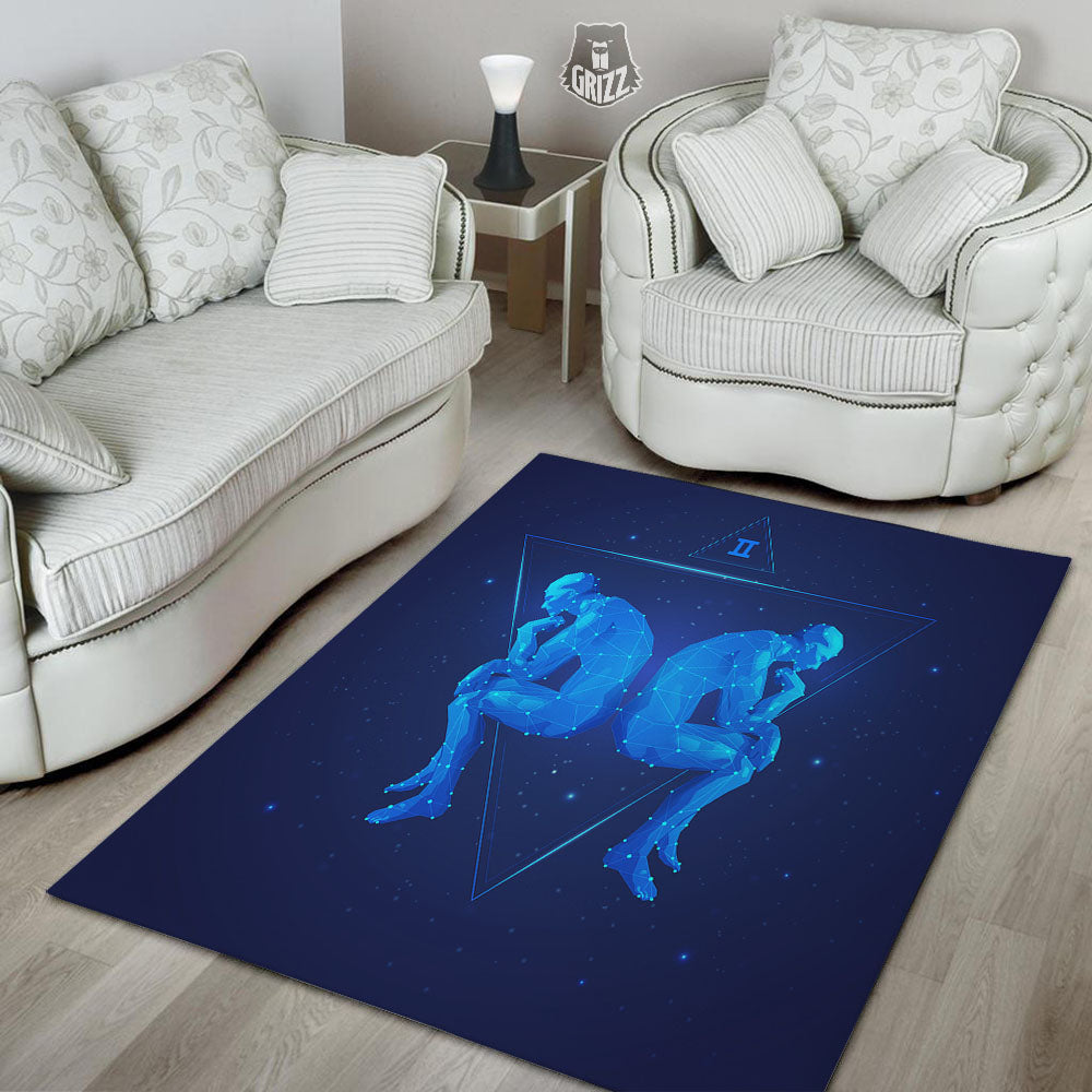 Constellation Gemini Print Floor Mat-grizzshop