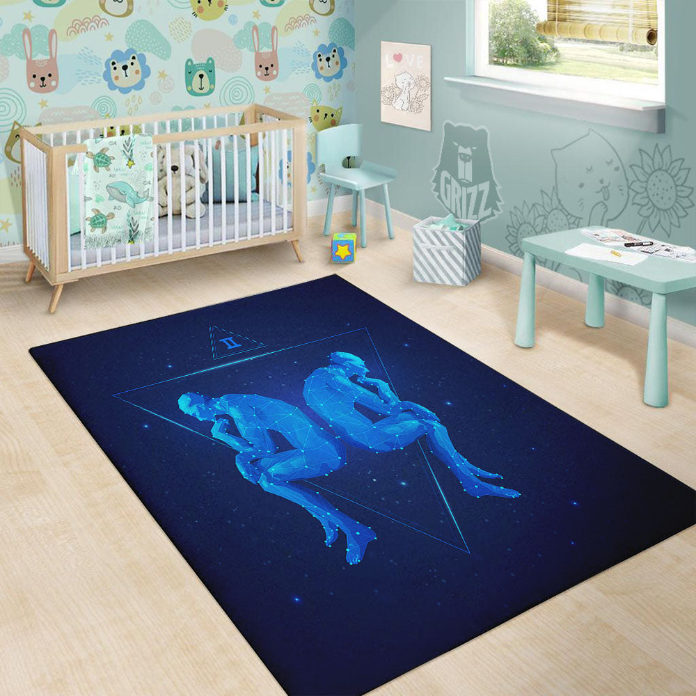 Constellation Gemini Print Floor Mat-grizzshop