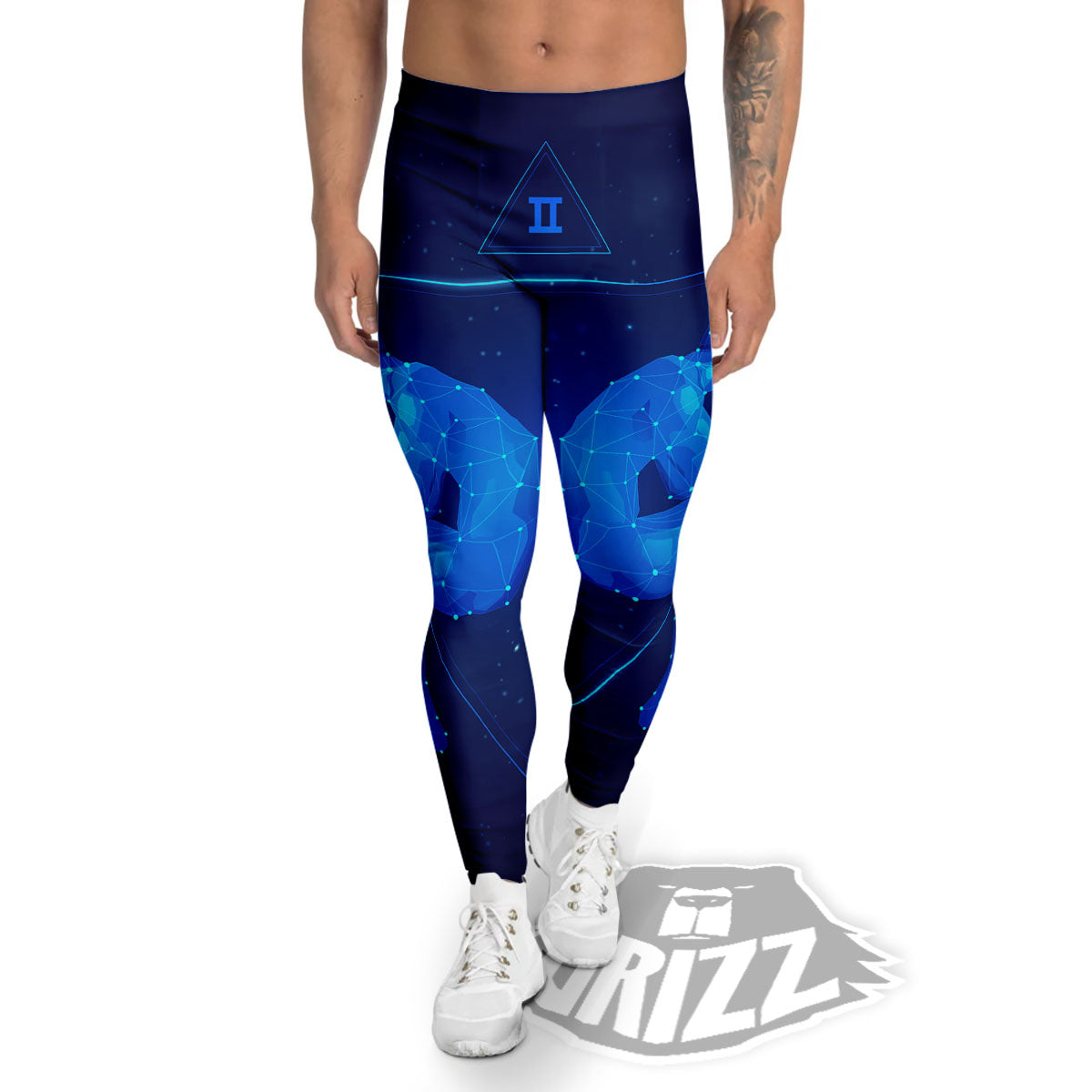 Constellation Gemini Print Men's Leggings-grizzshop