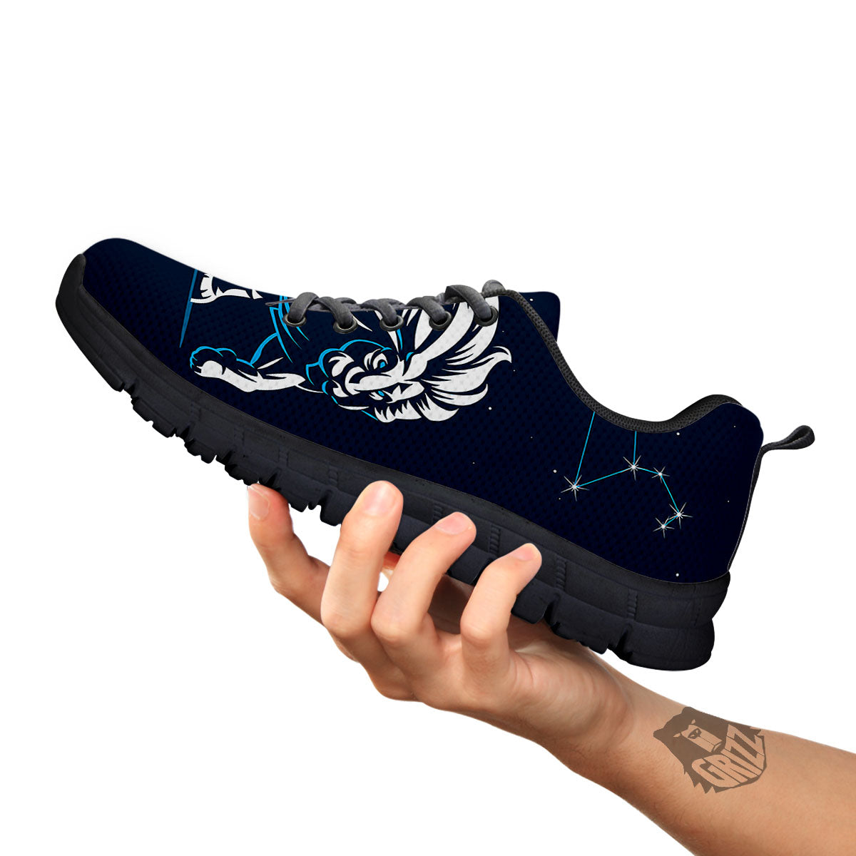 Constellation Leo Print Black Sneaker-grizzshop