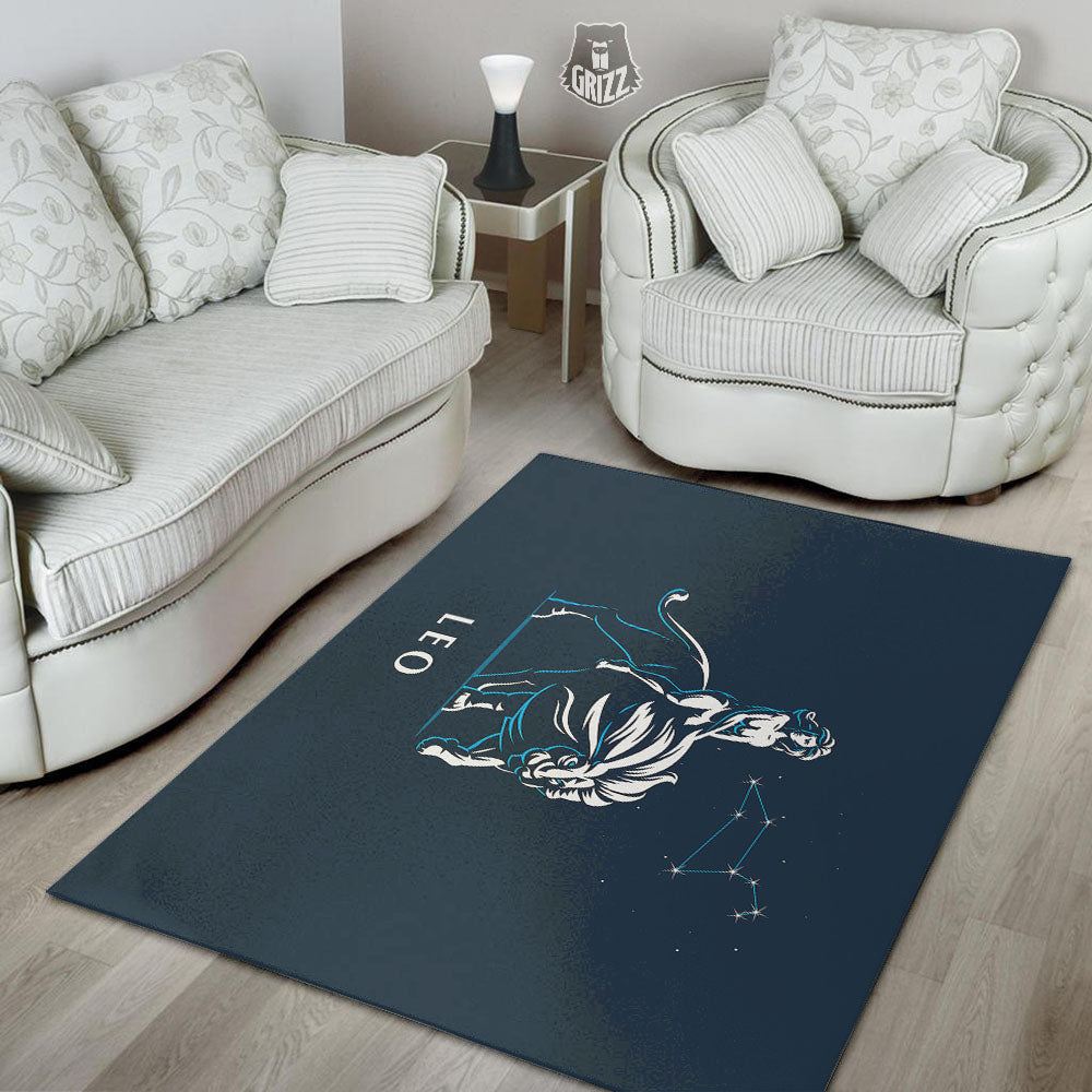Constellation Leo Print Floor Mat-grizzshop