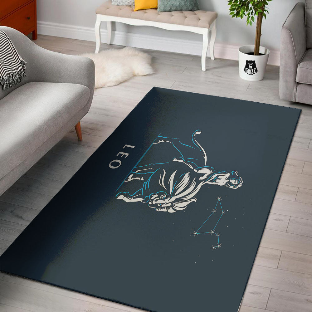 Constellation Leo Print Floor Mat-grizzshop