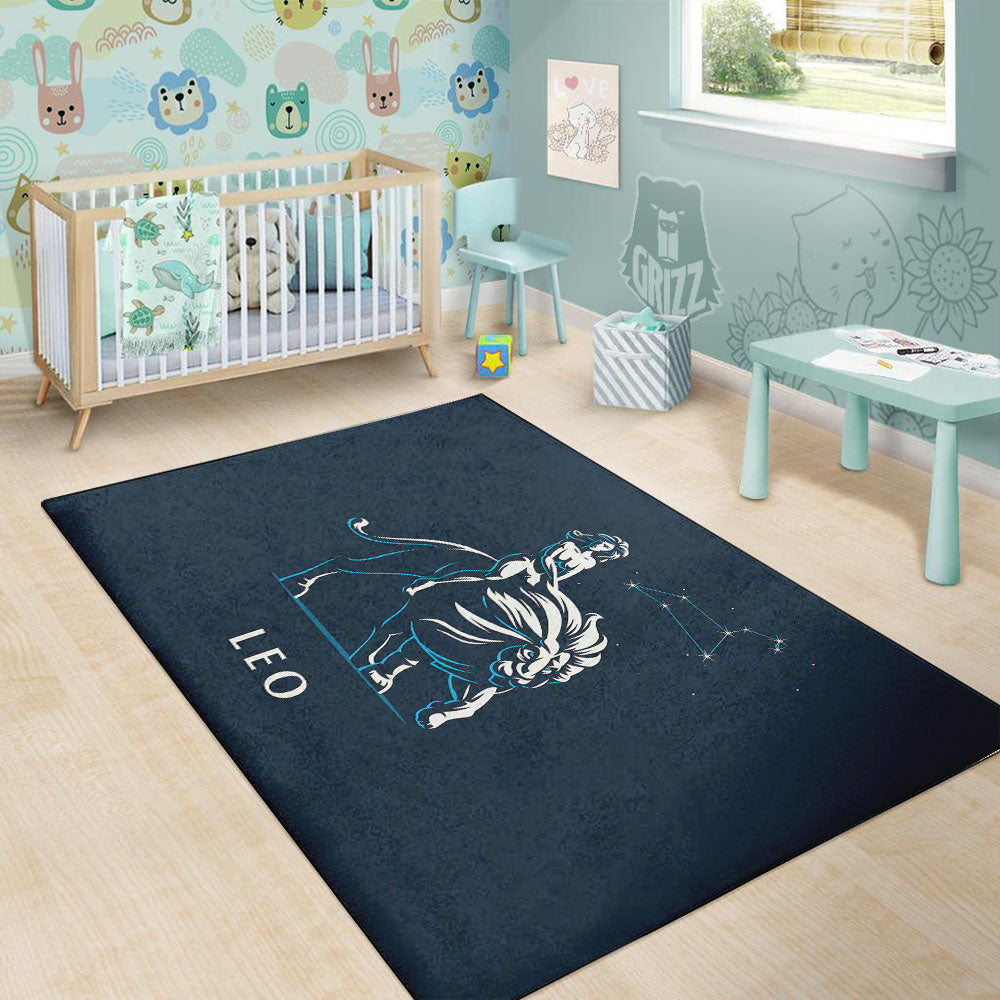 Constellation Leo Print Floor Mat-grizzshop