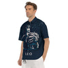 Constellation Leo Print Men's Short Sleeve Shirts-grizzshop