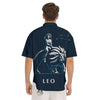 Constellation Leo Print Men's Short Sleeve Shirts-grizzshop