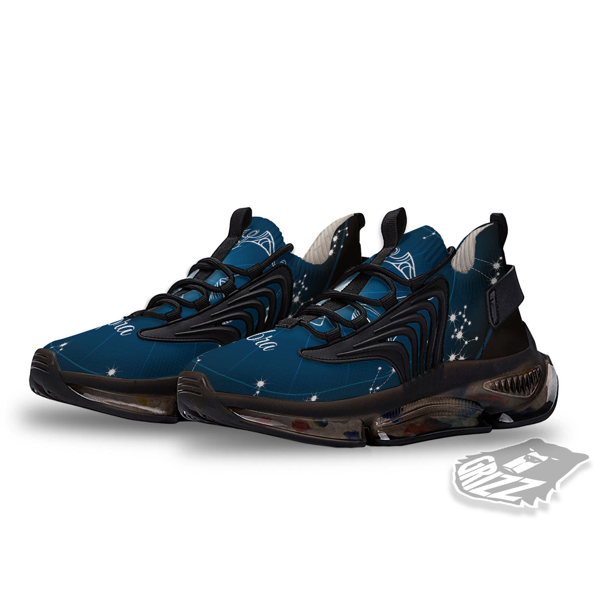 Constellation Libra Print Black Gym Shoes-grizzshop