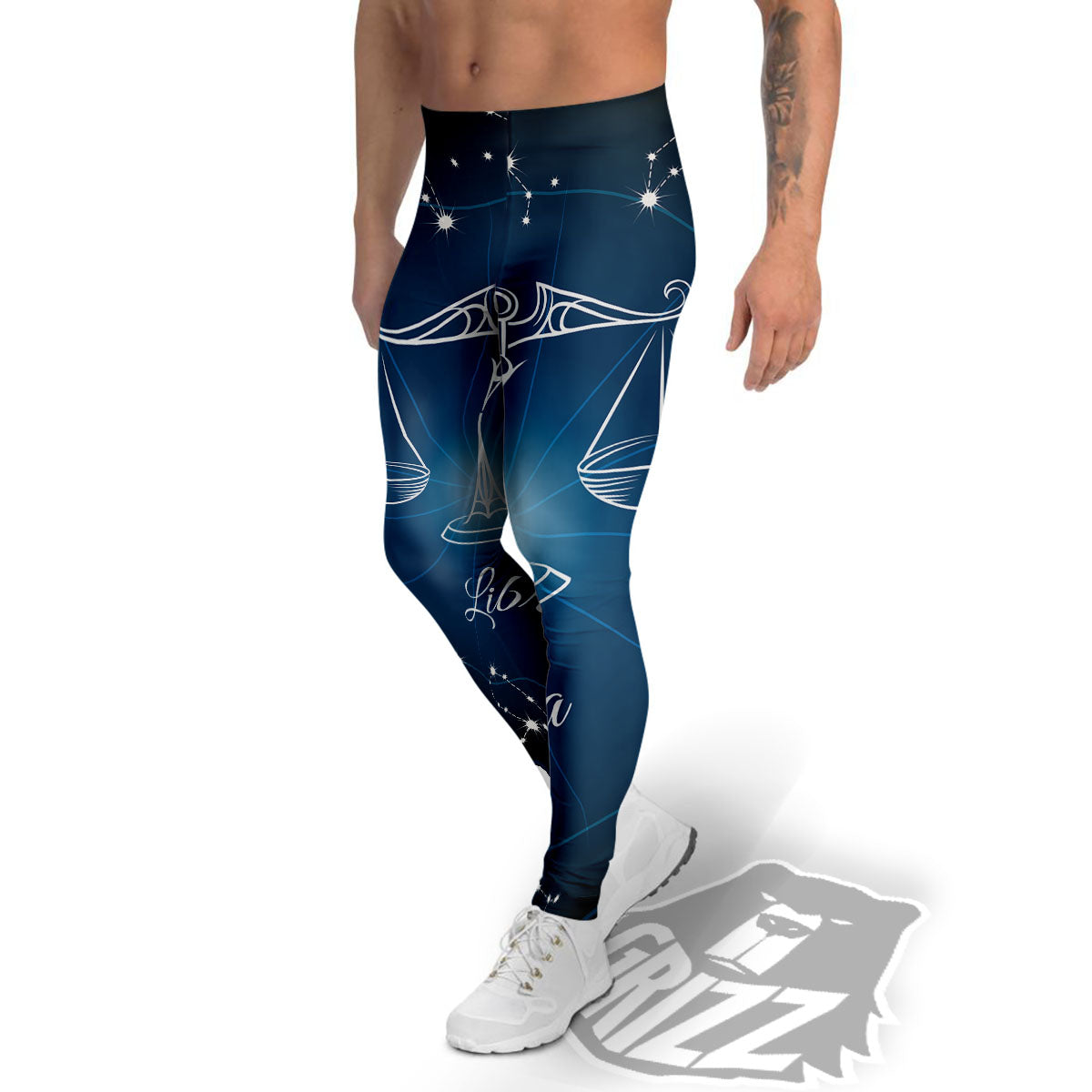 Constellation Libra Print Men's Leggings-grizzshop