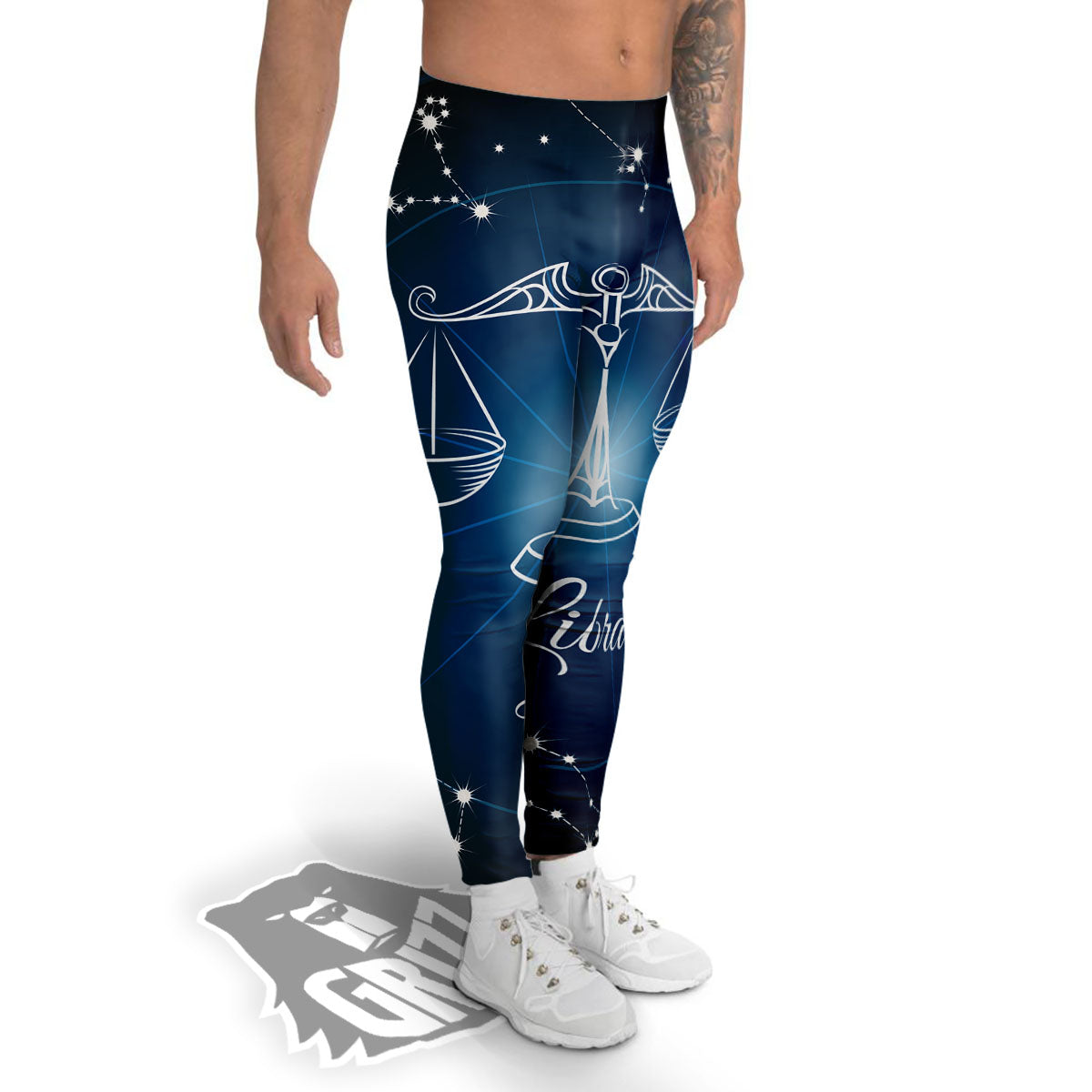 Constellation Libra Print Men's Leggings-grizzshop