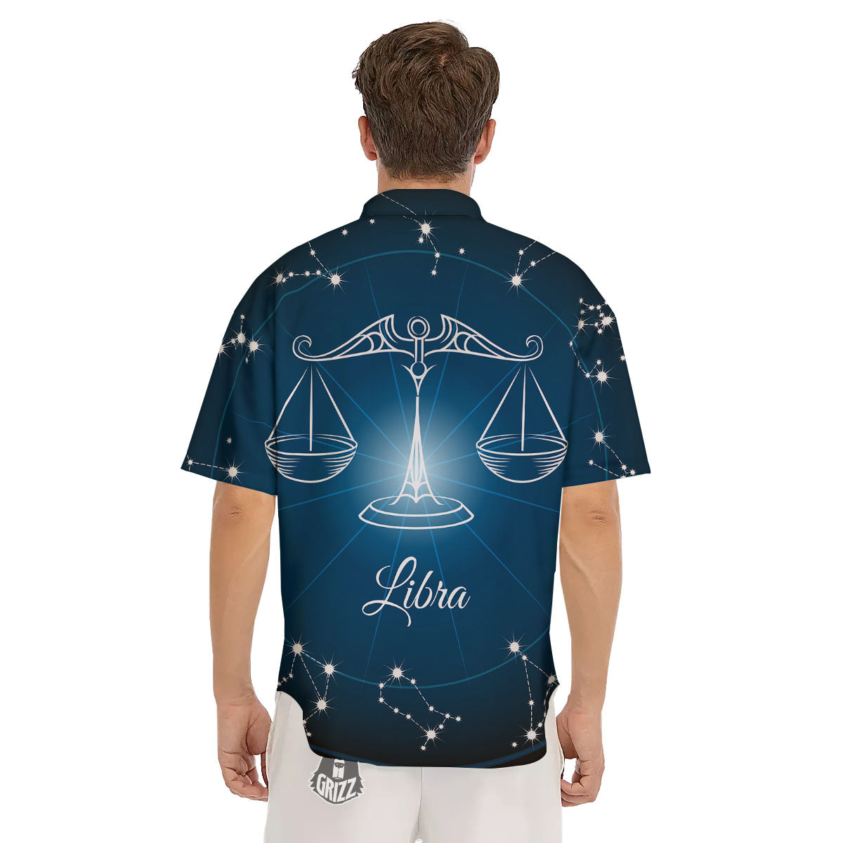 Constellation Libra Print Men's Short Sleeve Shirts-grizzshop