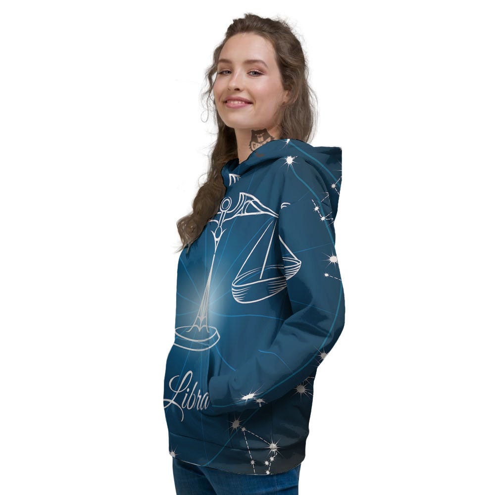 Constellation Libra Print Women's Hoodie-grizzshop