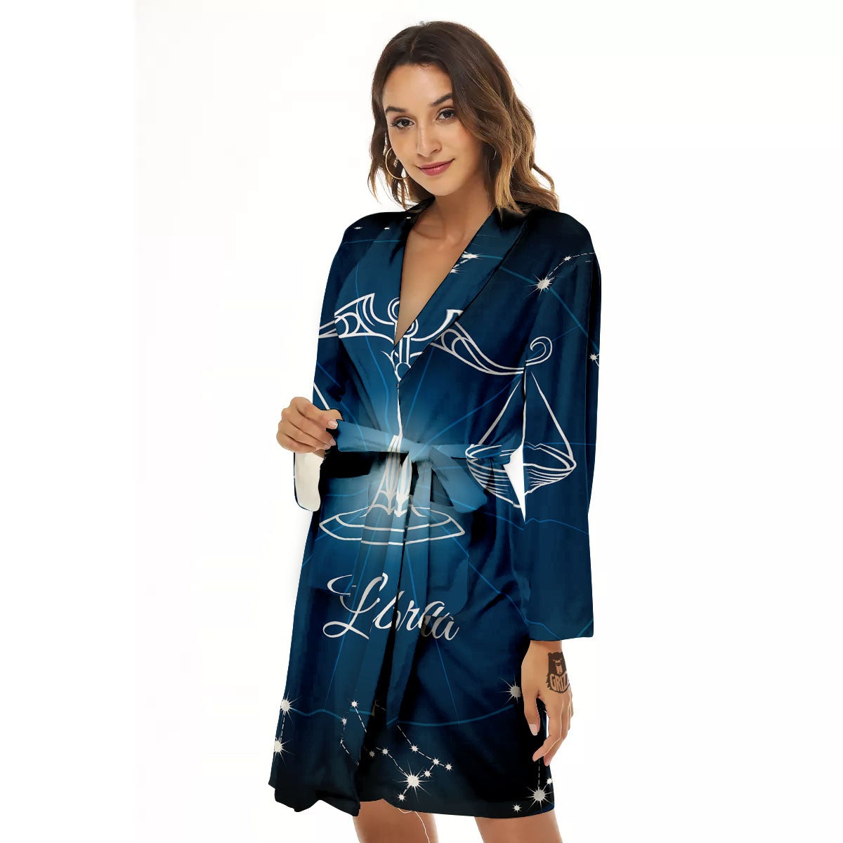 Constellation Libra Print Women's Robe-grizzshop