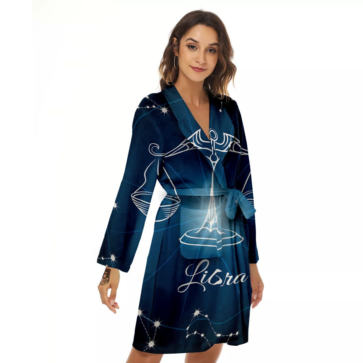Constellation Libra Print Women's Robe-grizzshop
