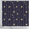 Constellation Pattern Print Bathroom Shower Curtain-grizzshop