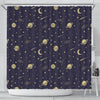 Constellation Pattern Print Bathroom Shower Curtain-grizzshop